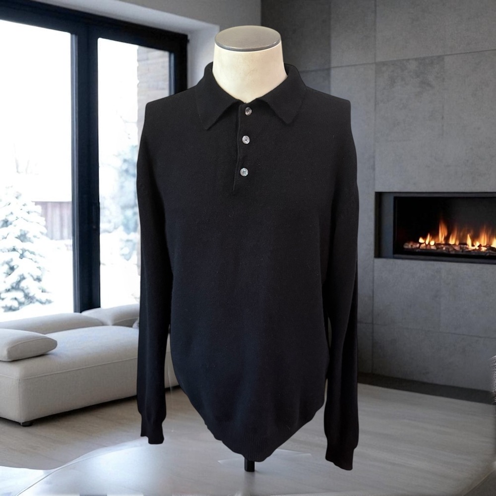 Northern Isles 100% Cashmere 3-button Sweater Size Medium